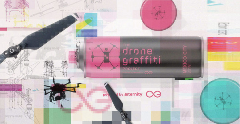 aeternity drone graffiti